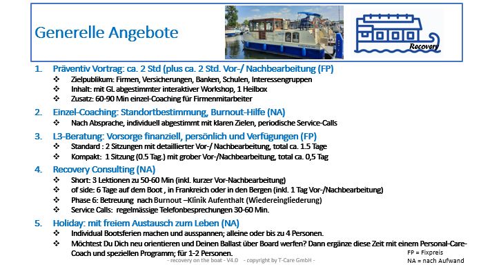Services / Angebote